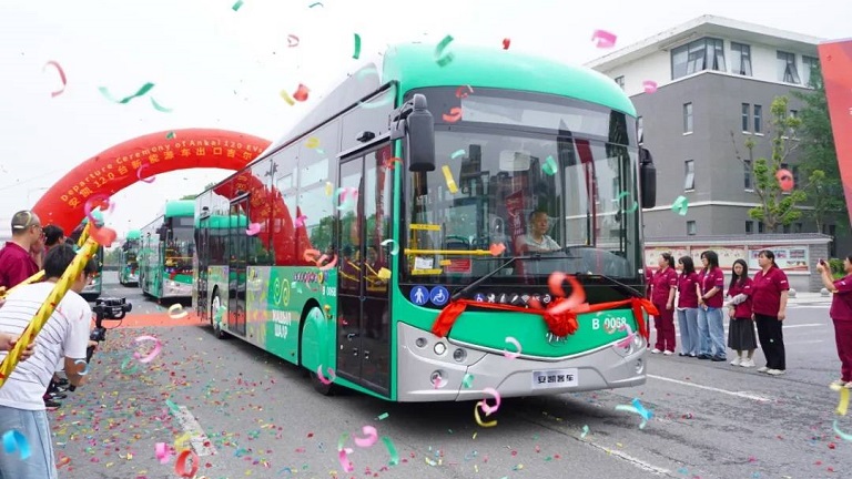 Nouvelle avancée en Asie centrale ! Ankai exporte 120 bus à énergie nouvelle au Kirghizistan.