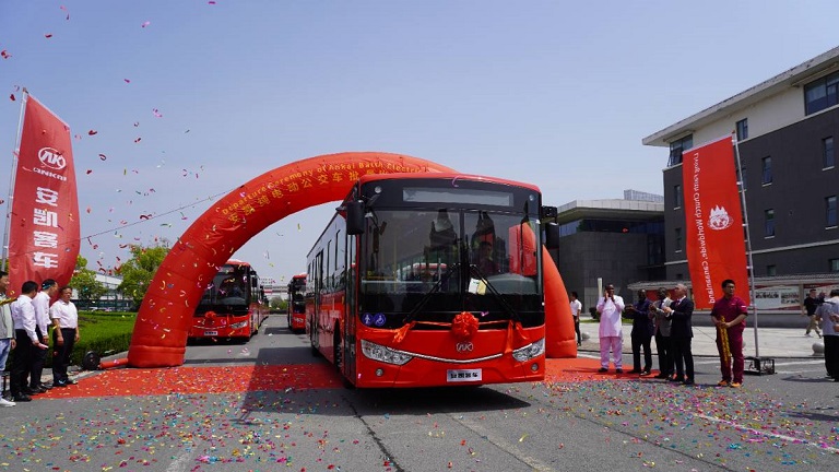 Mobilité verte en Afrique de l'Ouest ! Livraison par lots de bus électriques Ankai au Nigéria